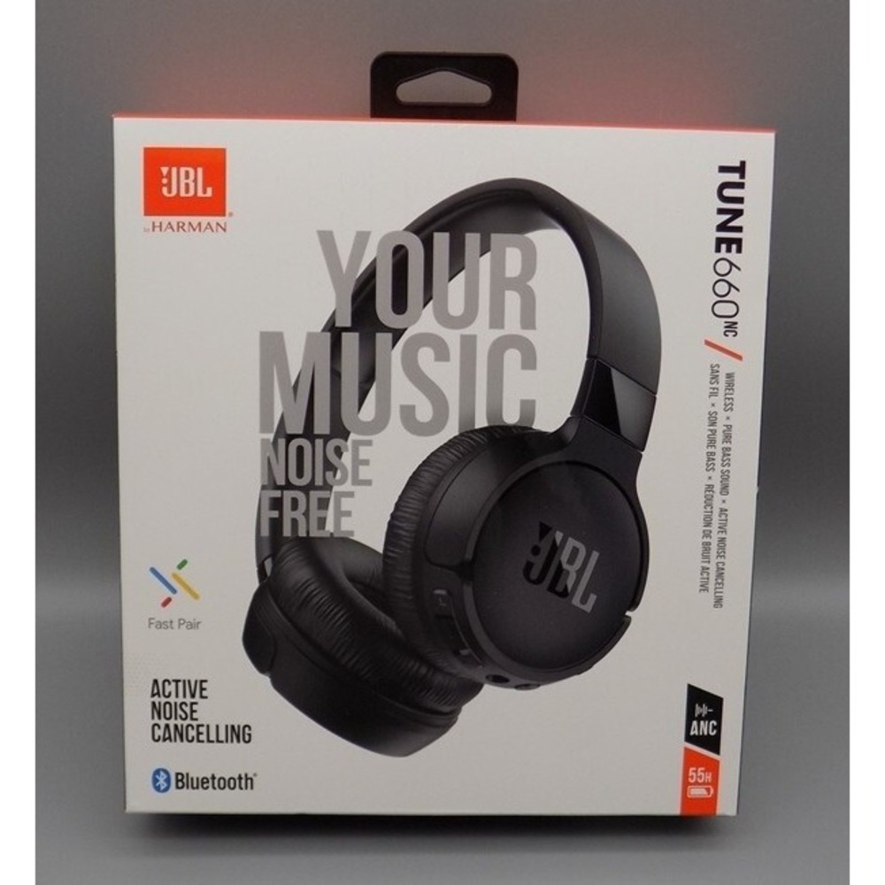 New JBL Tune 660NC Wireless Headphones Harman Noise Cancelling Open Box